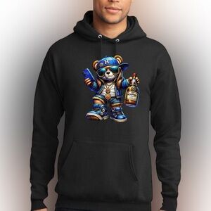 Hustle Bear Drip Hoodie – Street Boss Edition